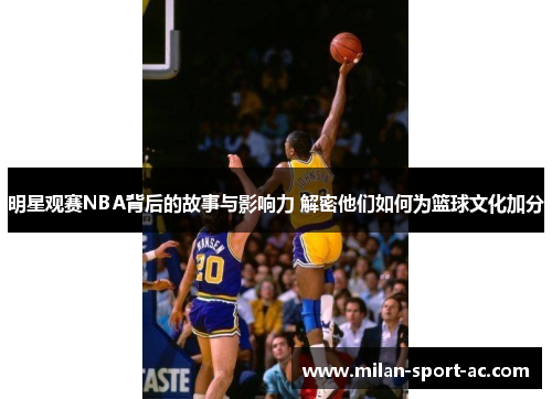 明星观赛NBA背后的故事与影响力 解密他们如何为篮球文化加分